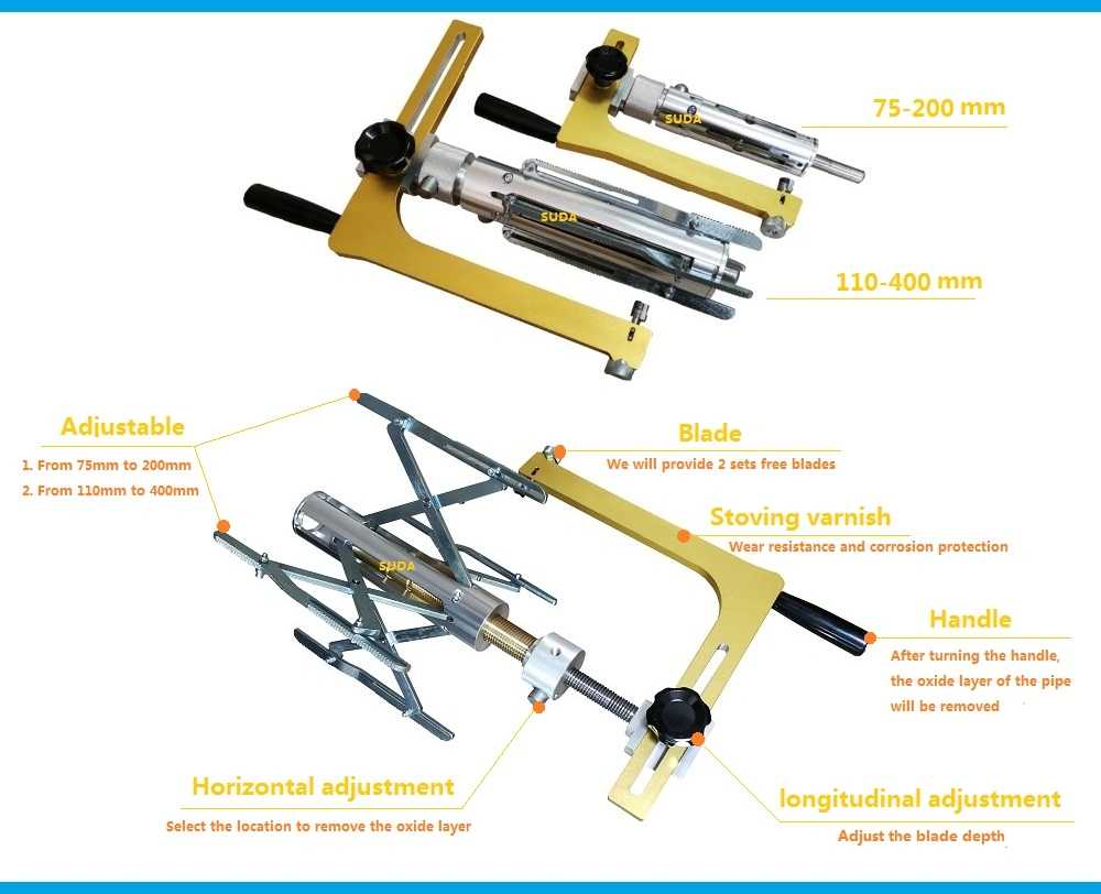 110mm-400mm Pipe Cutter/Pipe Scraper/Cutter/Scraper/Plastic Pipe Cutting Machine/Accessories/HDPE Pipe Polishing Tool/ Good Quality Accessories